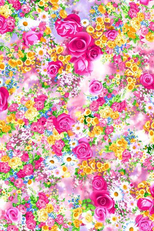 玫瑰花印花华亿平台图片