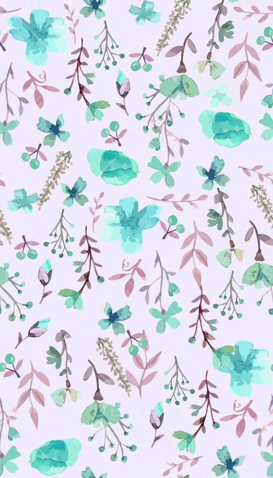 小清新花卉组合印花华亿平台图片