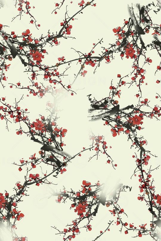 写意画印花华亿平台图片