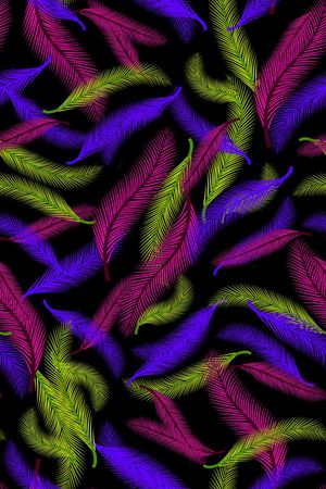 色彩艺术羽毛印花华亿平台图片