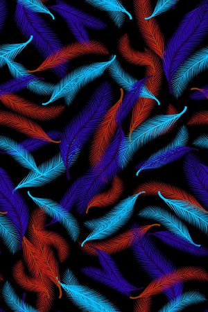 色彩艺术羽毛印花华亿平台图片