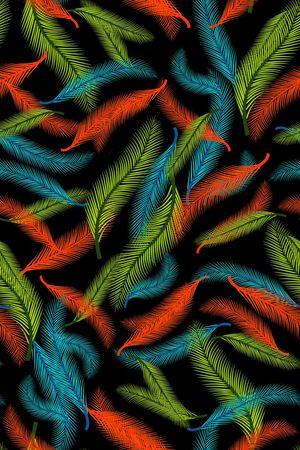 色彩艺术羽毛印花华亿平台图片