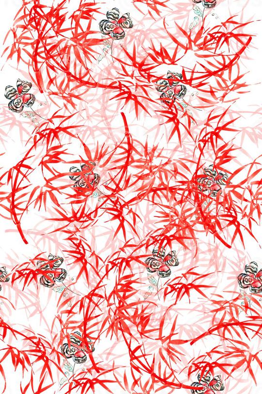 竹叶印花华亿平台图片