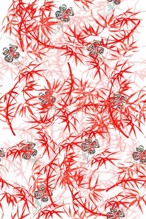 竹叶印花华亿平台图片