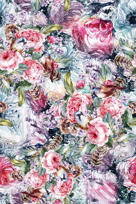 花卉印花华亿平台图片