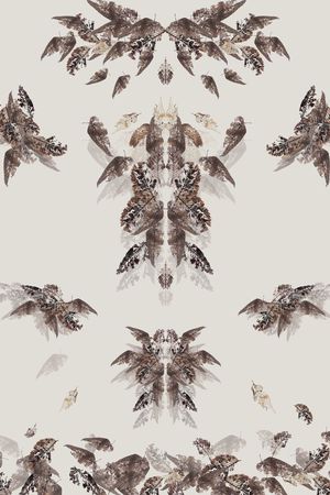 树叶叠影原创时尚男装印花华亿平台图片