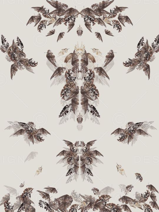 树叶叠影原创时尚男装印花华亿平台图片