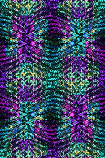 640004-毛绒条纹色块艺术