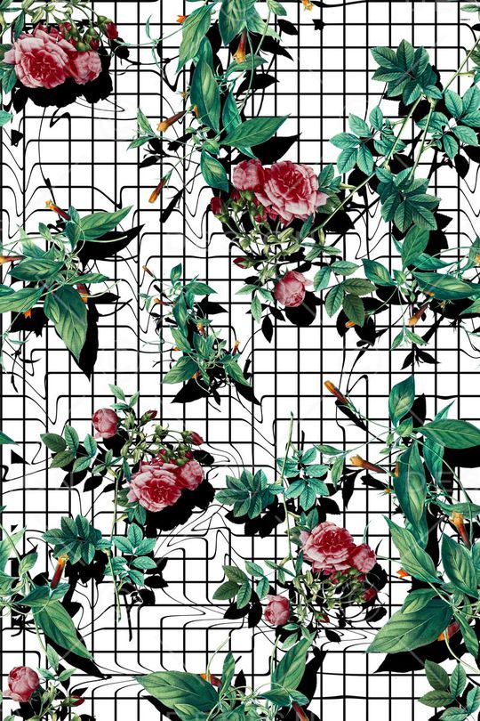 植物叶子印花华亿平台图片