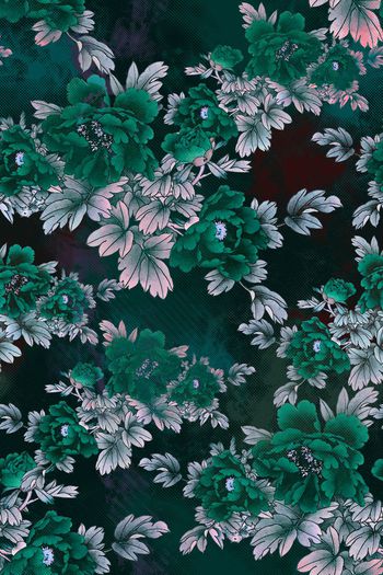 花卉印花华亿平台图片