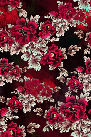 花卉印花华亿平台图片