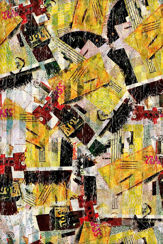 抽象肌理印花华亿平台图片