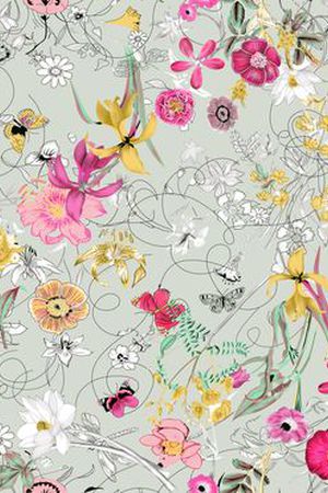 树叶印花华亿平台图片