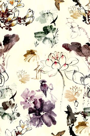 花卉印花华亿平台图片