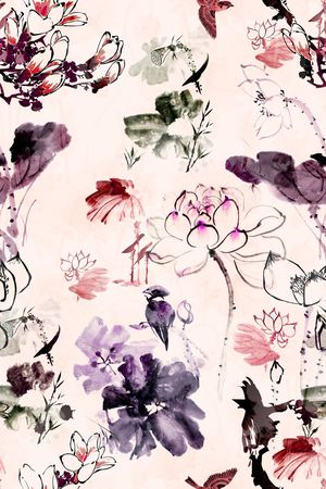 花卉印花华亿平台图片