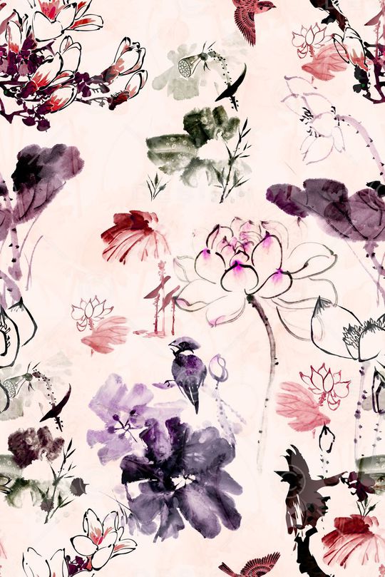 花卉印花华亿平台图片