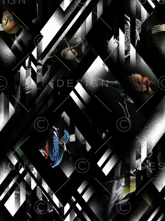 错位几何印花华亿平台图片