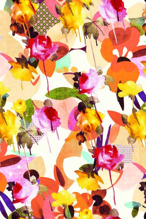 花卉印花华亿平台图片