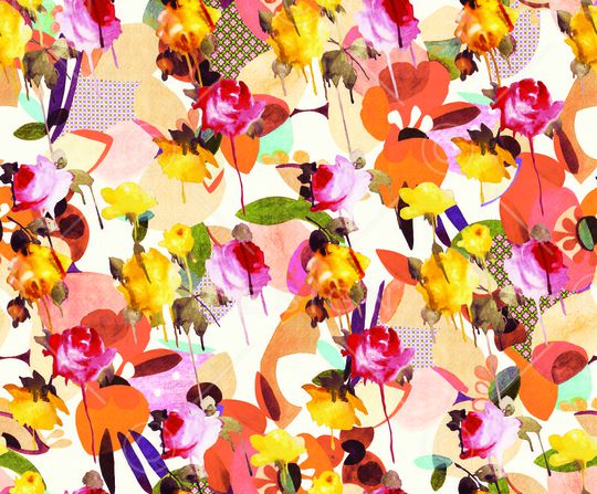 花卉印花华亿平台图片