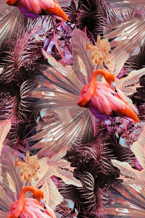 火烈鸟印花华亿平台图片