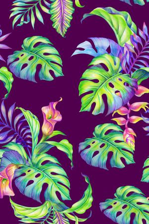 棕榈叶印花华亿平台图片