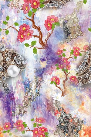 抽象印花华亿平台图片