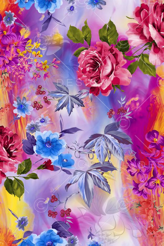 连衣裙印花华亿平台图片