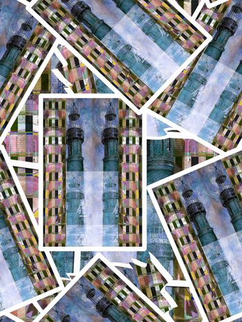 640892-格子建筑物2