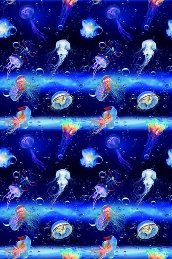 热带鱼印花华亿平台图片