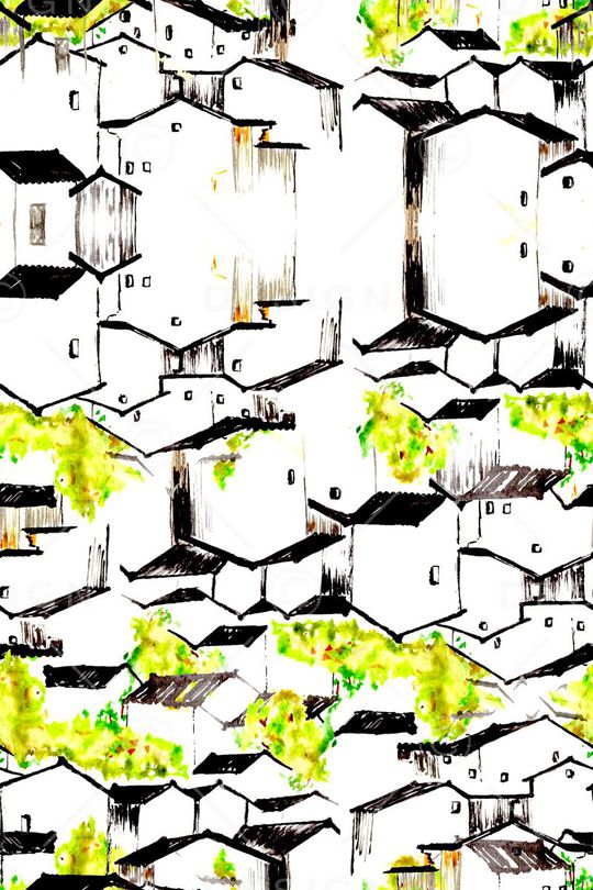 中国风印花华亿平台图片