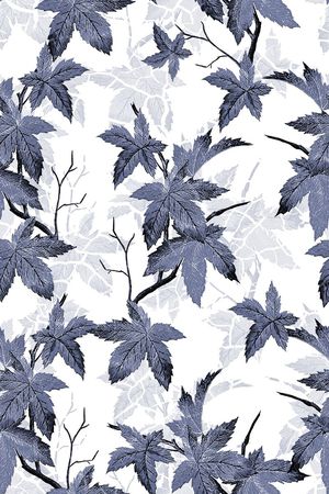 树叶印花华亿平台图片