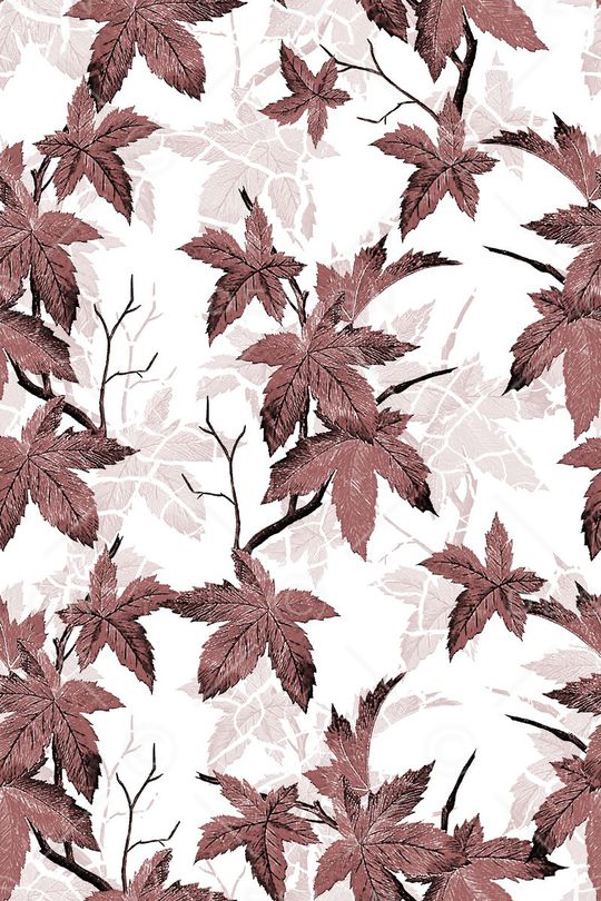 树叶印花华亿平台图片