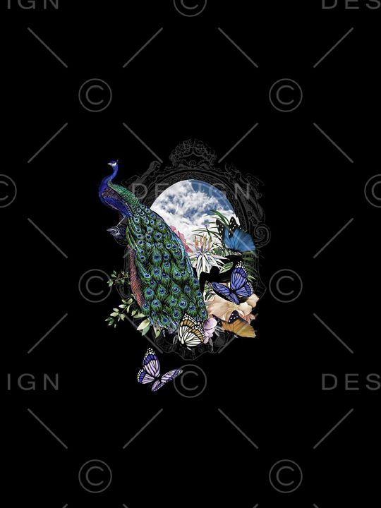 孔雀印花华亿平台图片