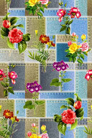 花卉印花华亿平台图片