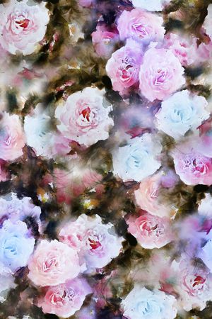 水彩手绘小花印花华亿平台图片