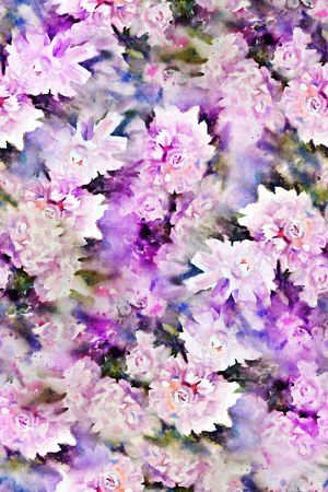 水彩手绘小花印花华亿平台图片