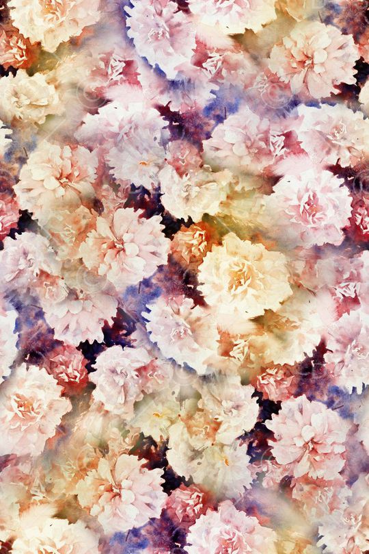 水彩手绘小花印花华亿平台图片