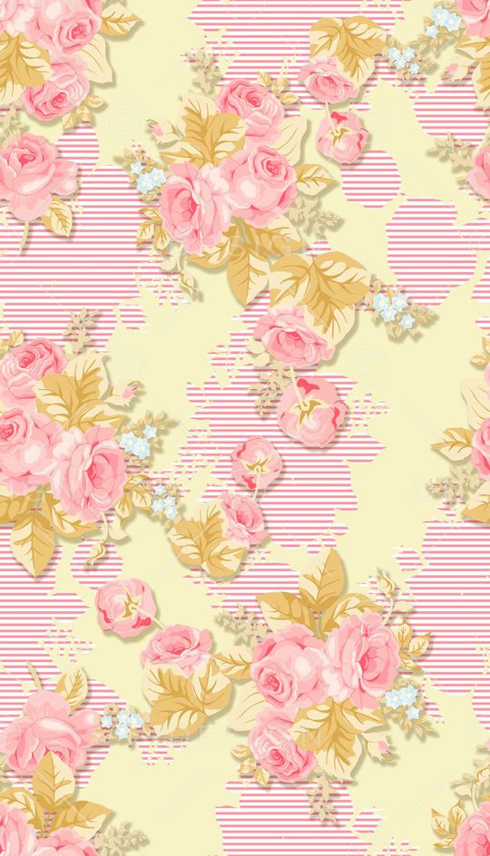 小清新花卉组合印花华亿平台图片