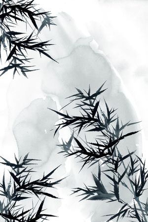 水墨印花华亿平台图片