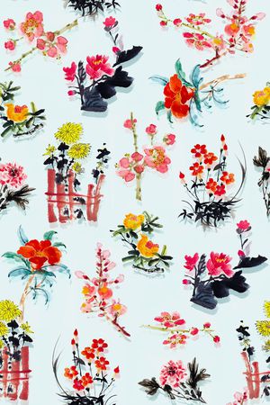 连衣裙印花华亿平台图片