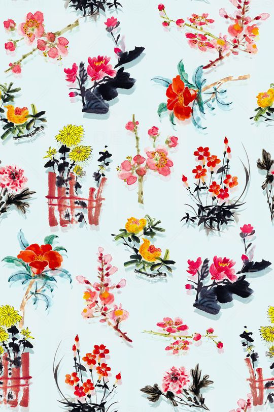 连衣裙印花华亿平台图片