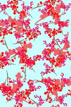 梅花小碎花印花华亿平台图片