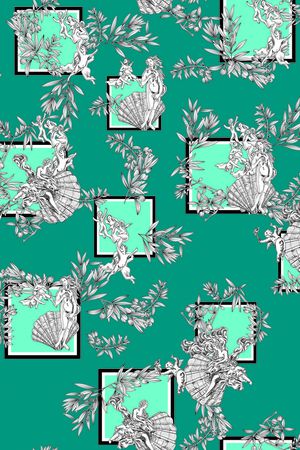 长裙印花华亿平台图片