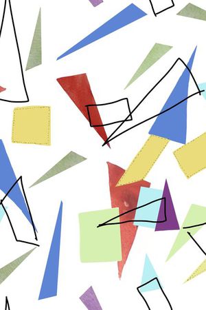 不规则几何印花华亿平台图片