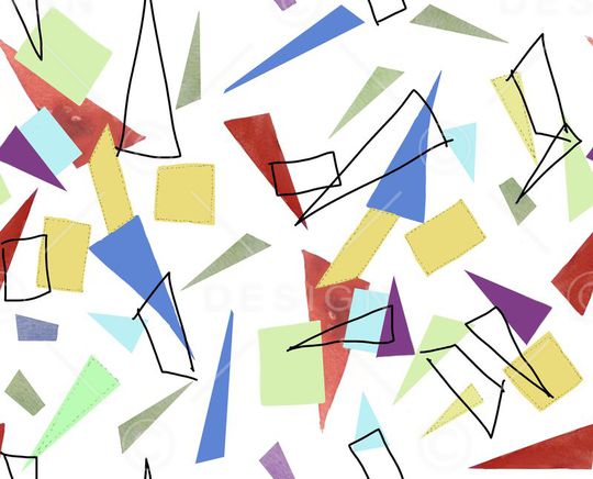 不规则几何印花华亿平台图片