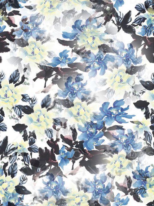 复古、油画、花卉印花华亿平台图片