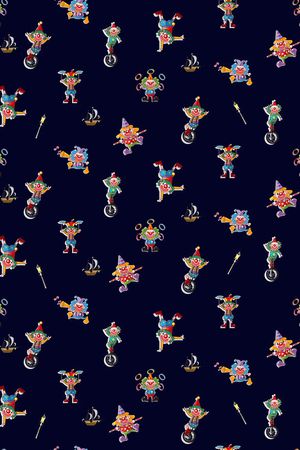 小丑人物印花华亿平台图片