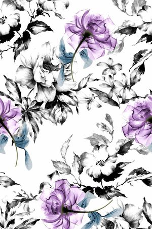 水墨印花华亿平台图片