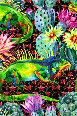 热带动物印花华亿平台图片