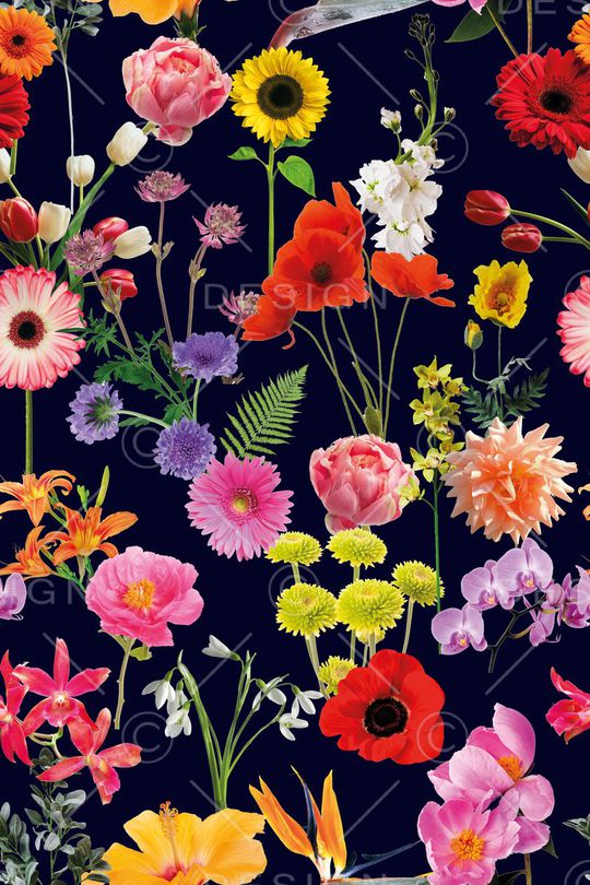 花卉印花华亿平台图片